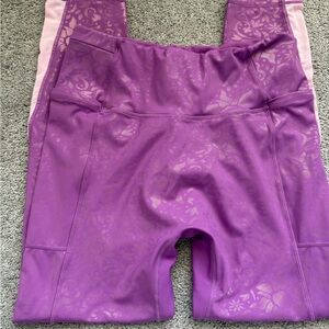 Crowned Athletics Purple Floral Leggings